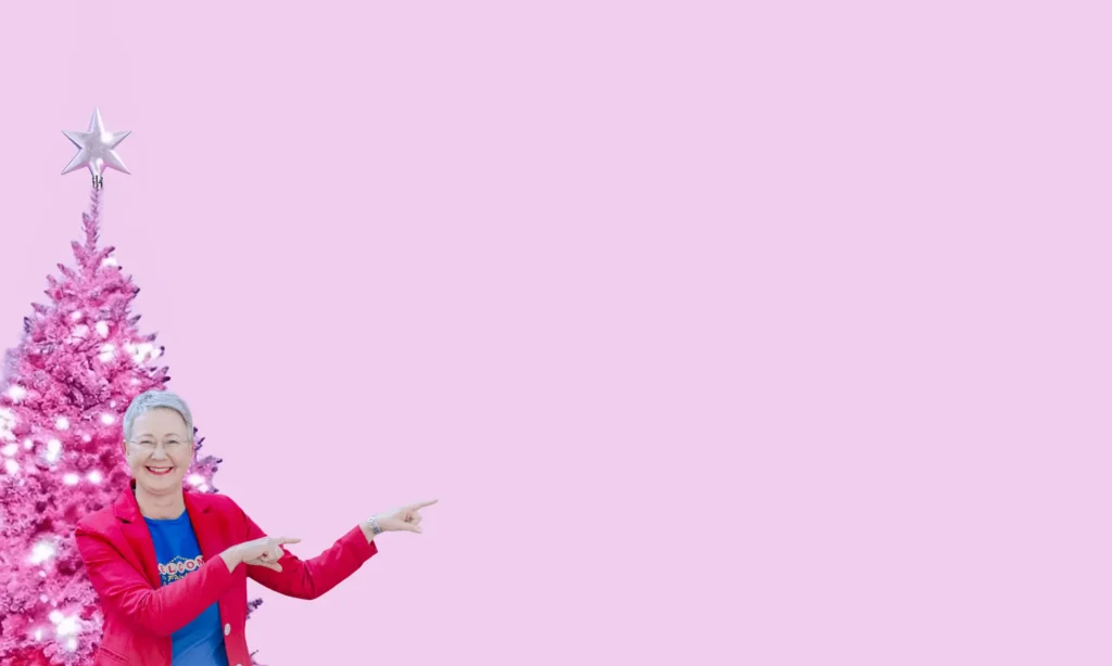 Weihnachtsbaum in Pink mit Susanne