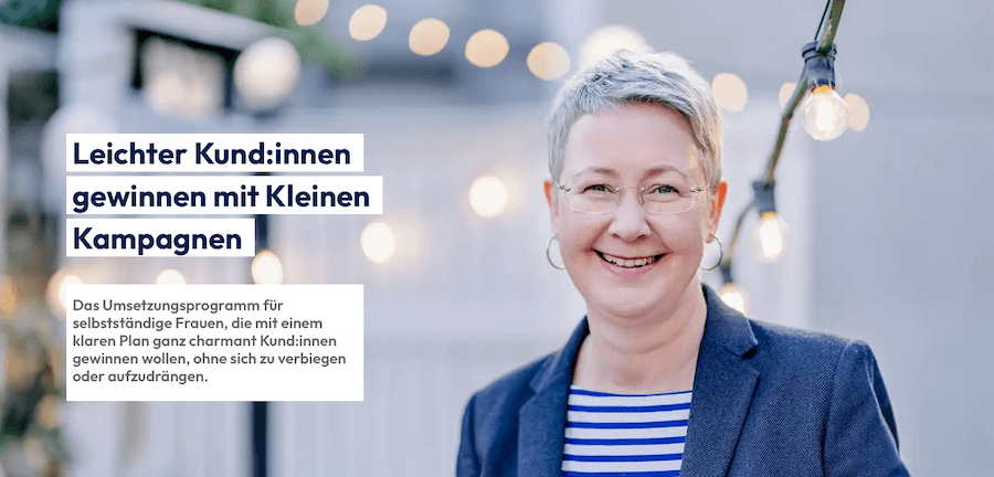 Umsetzungsprogramm Leichter Kund:innen gewinnen mit kleinen Kampagnen