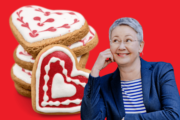 Kekse in Herzform als Symbol dafür, dass ich mehr Cookies auf den Webseiten anderer Selbständiger akzeptiere.