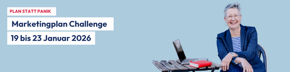 Werbung für die Marketingplan Challenge